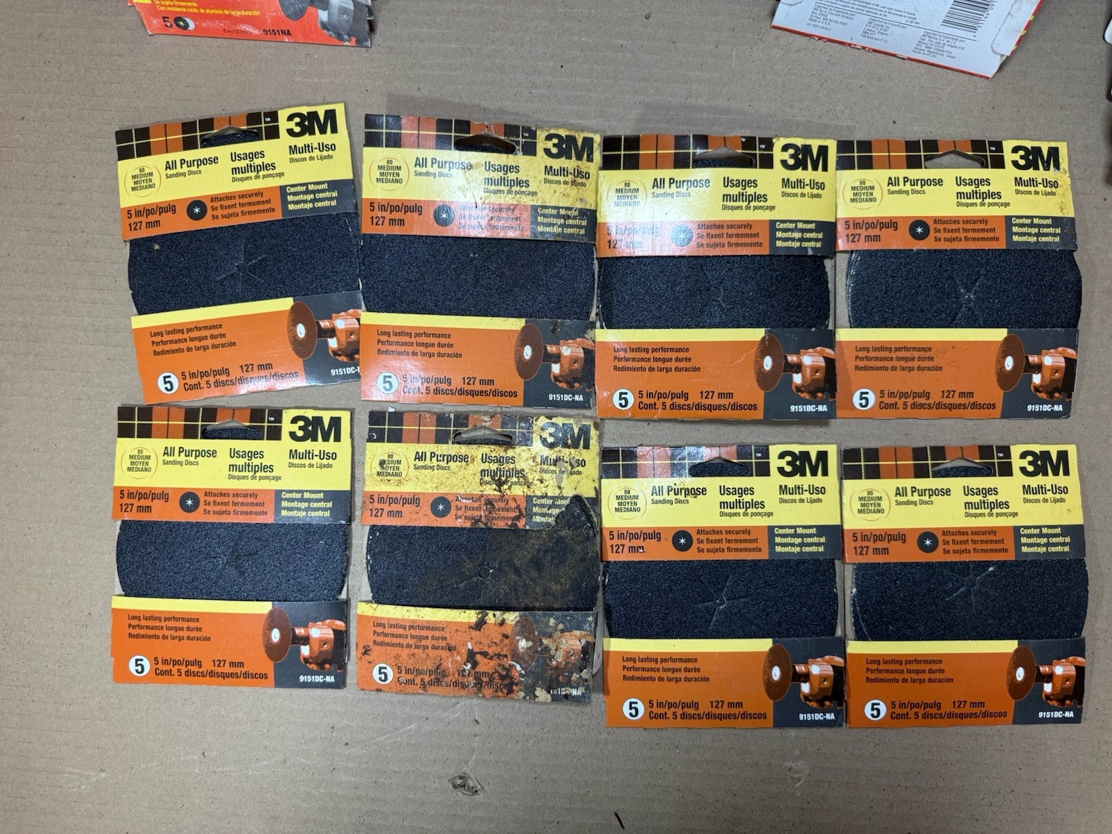 Ace Gator & 3M 4-1/2” & 5” Sanding Disc Set 50/60/80/100 Grit 112 Pcs Total