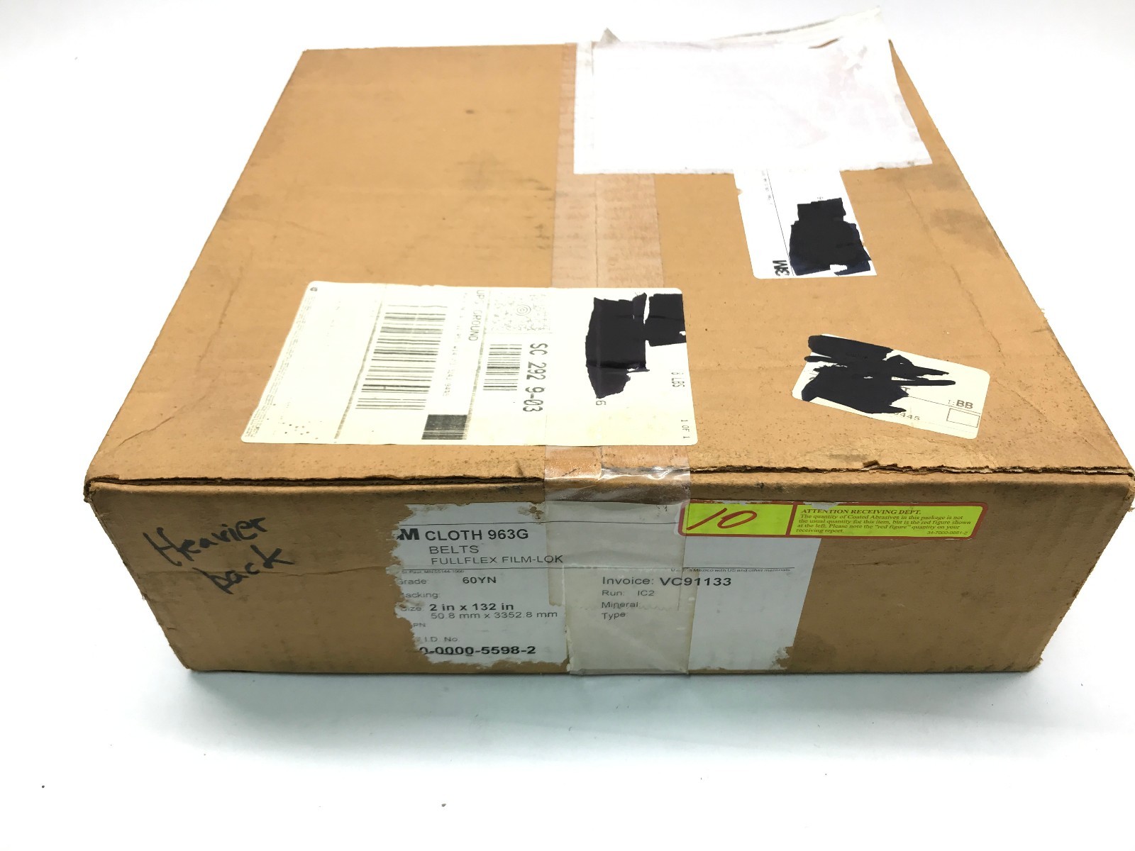 3M 963G Cloth Belts Fullflex Film-Lok 2 in X 132 in Grade 60YN (Lot of 12 each)