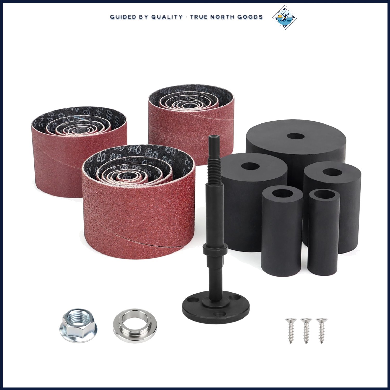 Drill Press Sanding Kit with Support Bracket and Stepped Washer Included
