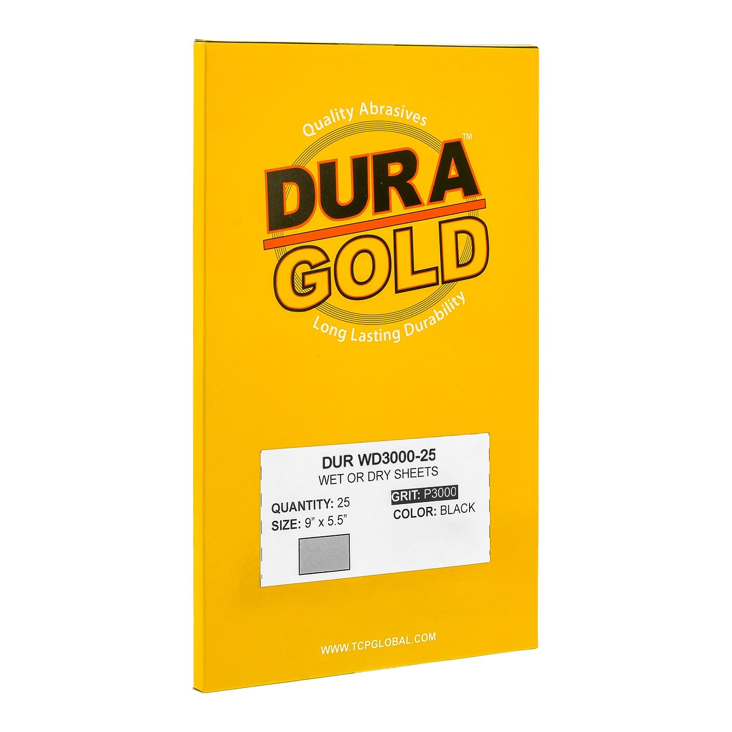 Dura-Gold Premium 3000 Grit Wet or Dry Sandpaper Sheets, 3000-Grit, brown