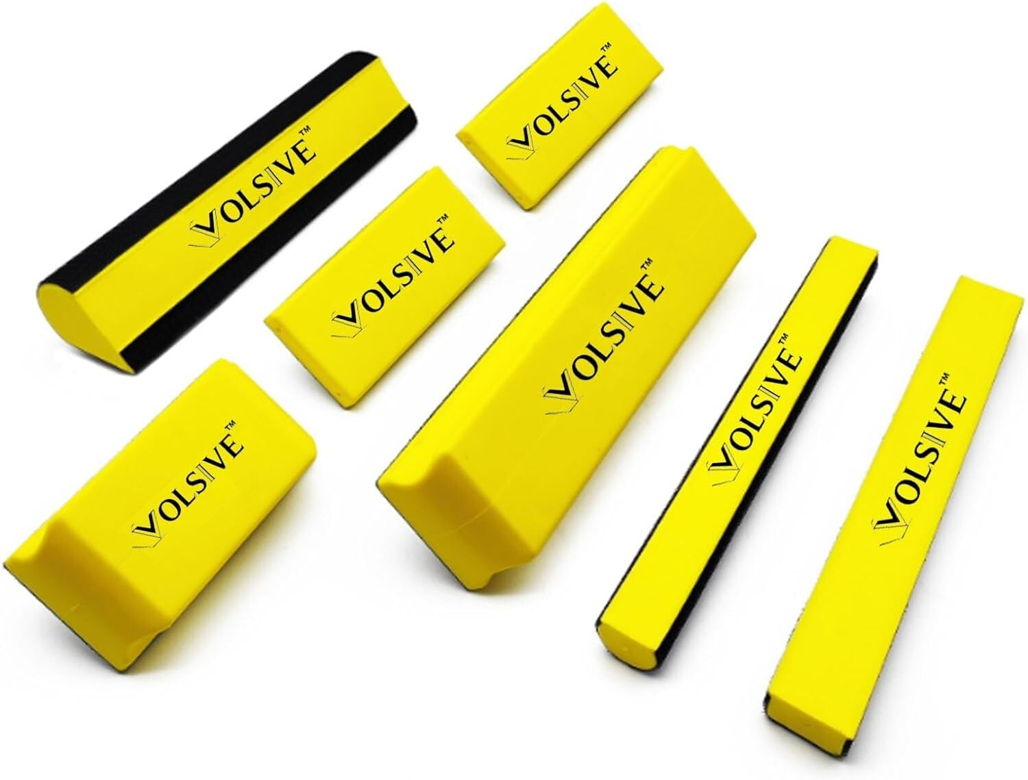 High-Performance Yellow 7pcs Hand Sanding Block Set – Auto Body and Paint Shops