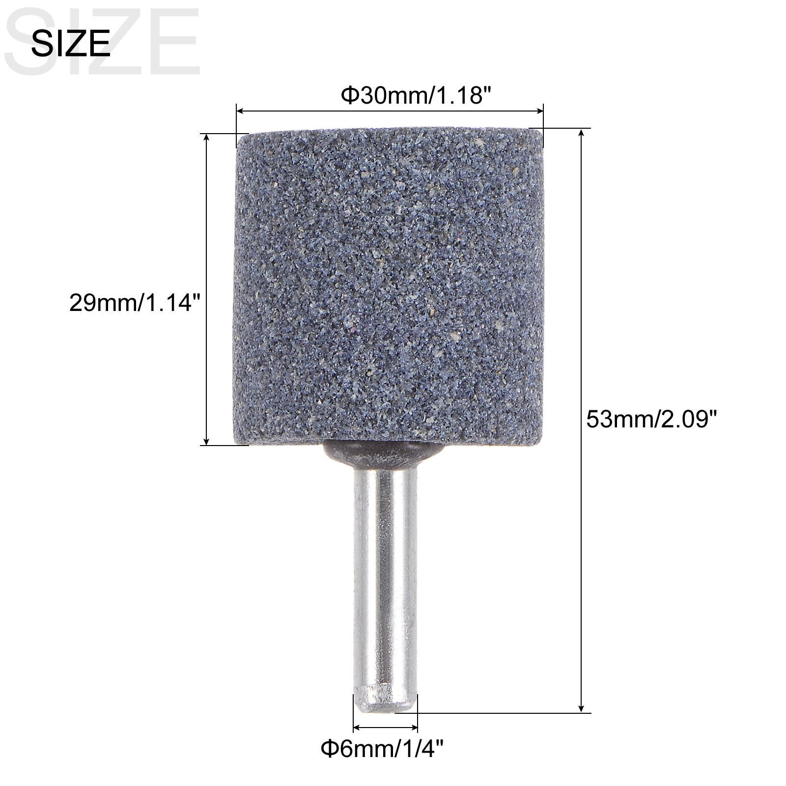 10pcs Abrasive Mounted Stone 1/4″ Shank 1.18″ Cylindrical Corundum Grinding Head