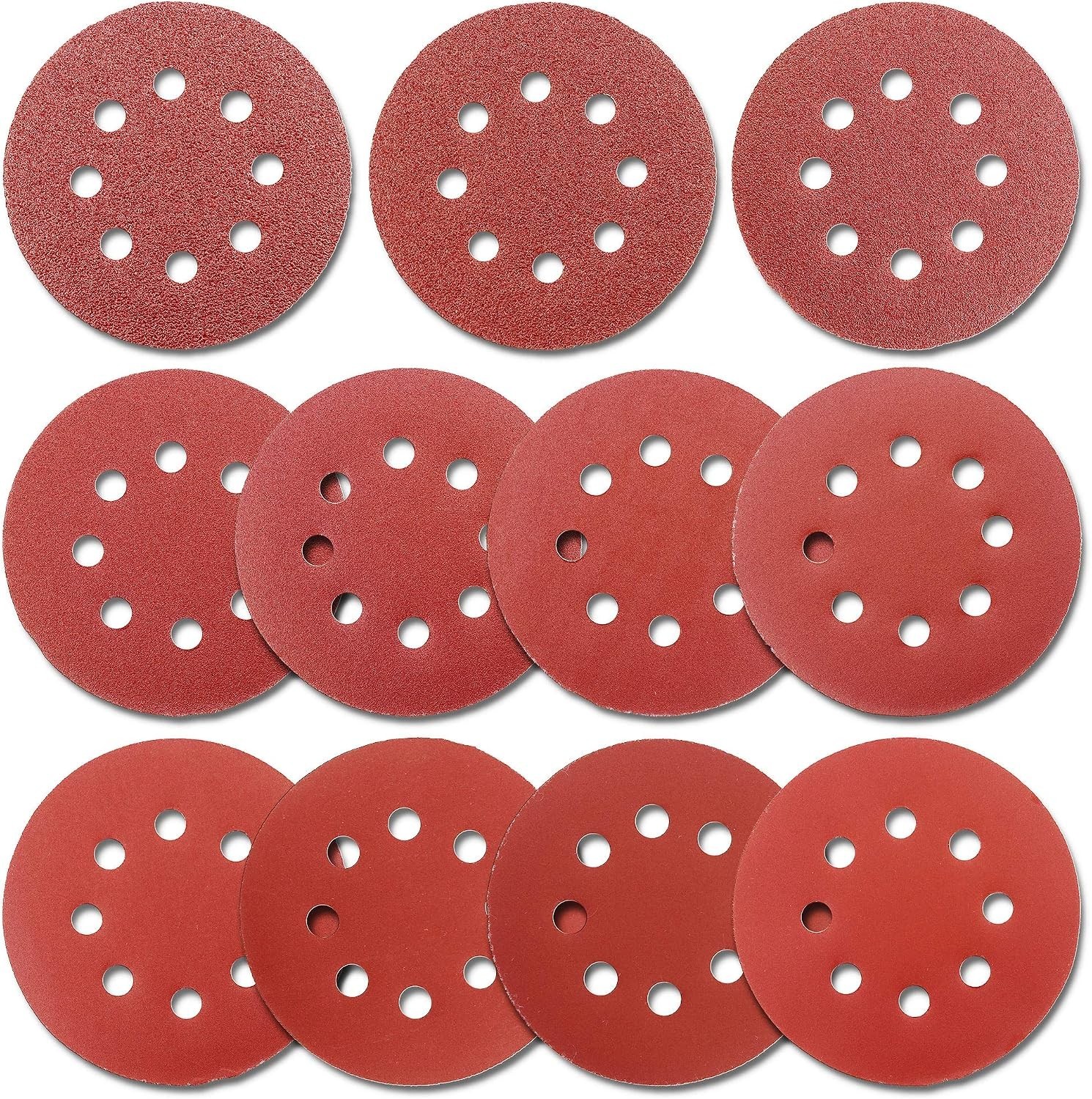 110 PCS 5-Inch Hook and Loop Sanding Discs, Assorted Grits 40-1000 for Optima…