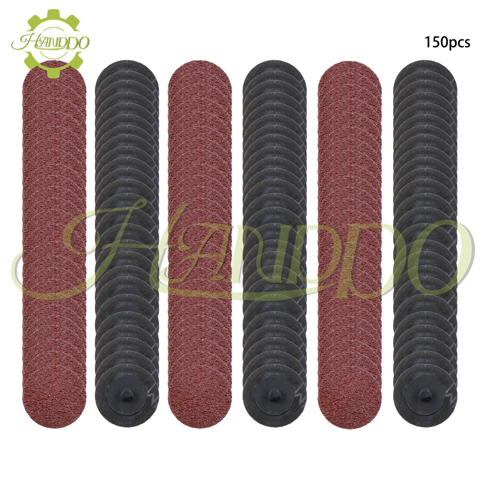(150 Pc) 2 Inch Sanding Discs 36 Grit Medium Twist lock Die Grinder Sanding Disc