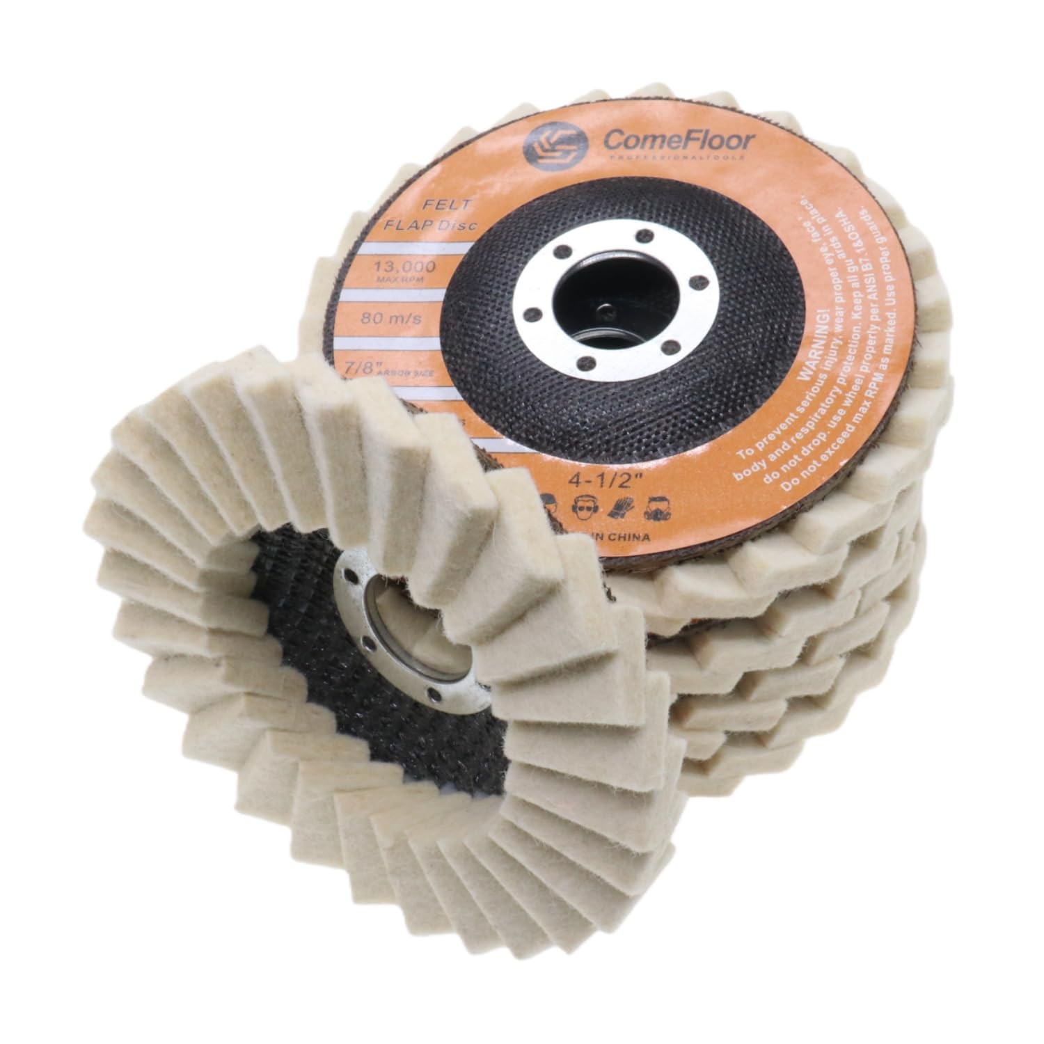4.5″ Wool Felt Flap Disc for Angle Grinder – Polishing Wheel for Stainless St…