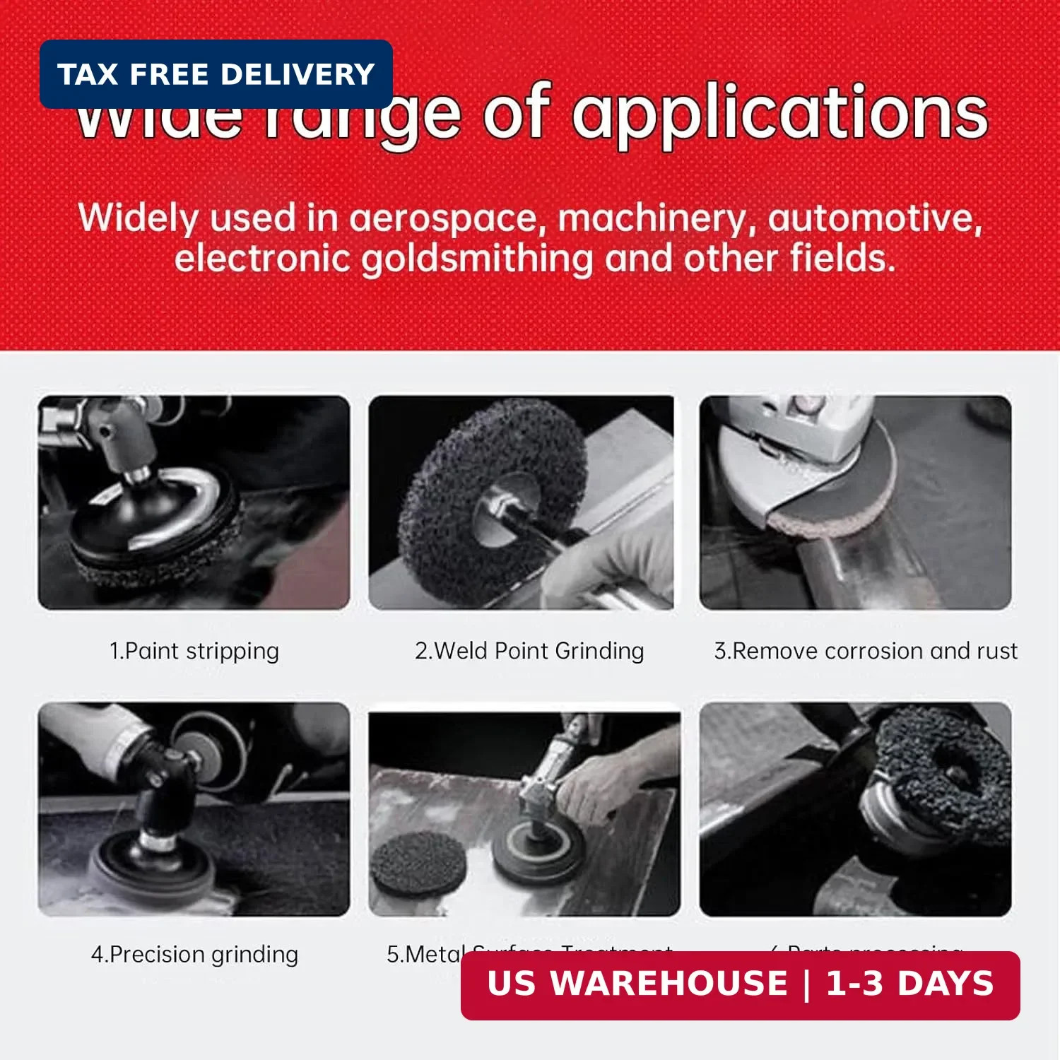 12 PCS Quick Strip Disc for Drill, 1/4″ Roll Lock Sanding&Grinding Accessories,