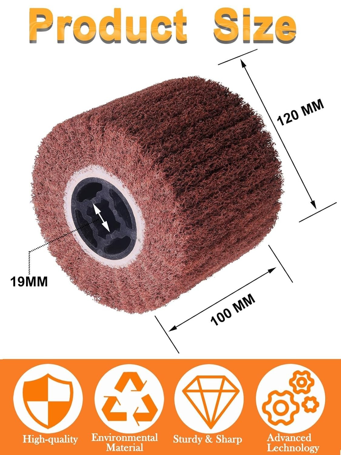 2 PCS Abrasive Drawing Wheel Surface Conditioning Tool 40 Grit 4.7×4 Inch