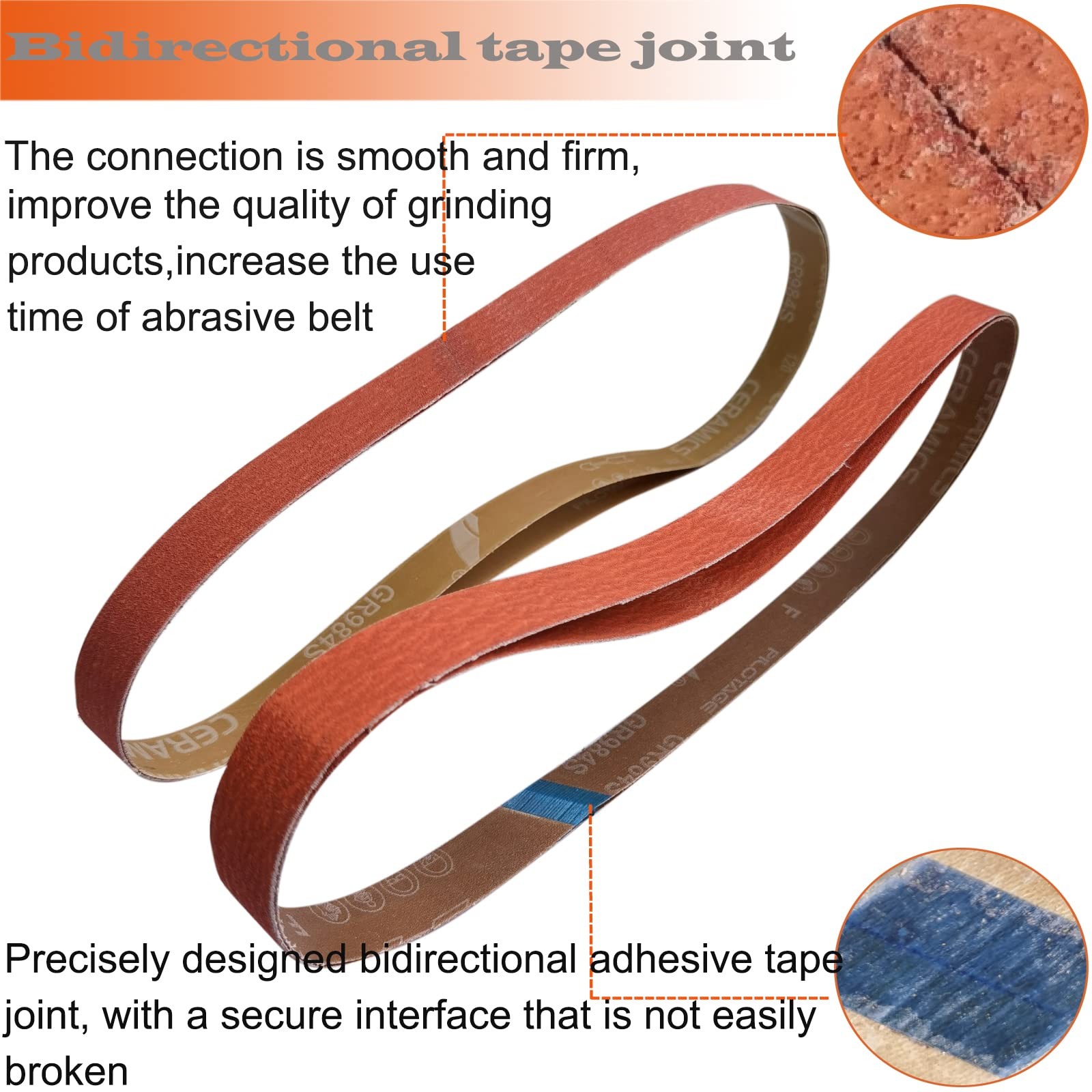 12Pk 1×42 Inch Metal Grinding Ceramic Sanding Belts Kit Sharpening Sander Belts