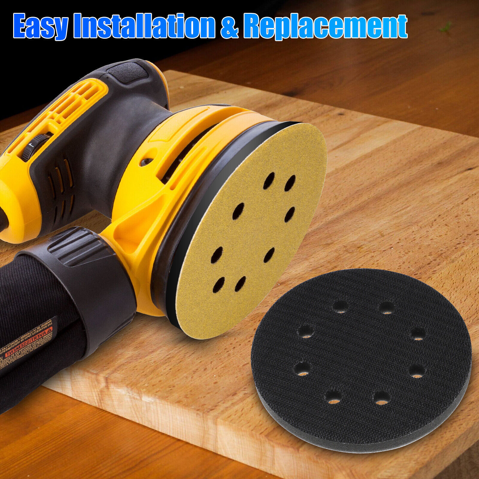 2PCS 5in Foam Cushion Orbital Sander Interface Buffer Pad Sander Buffer Pad