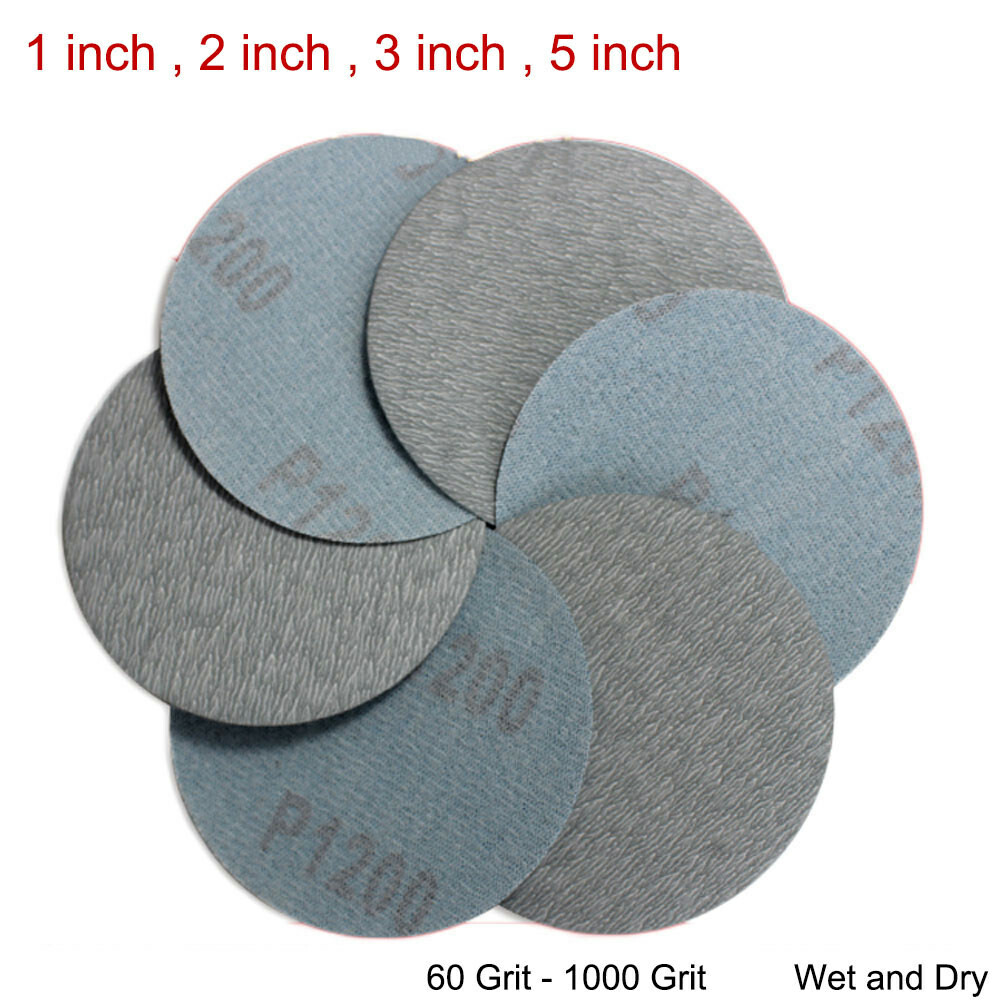 Hook & Loop Sanding Disc Pad 1/2/3/5 inch Orbital Sandpaper Wet Dry 60-1000 Grit