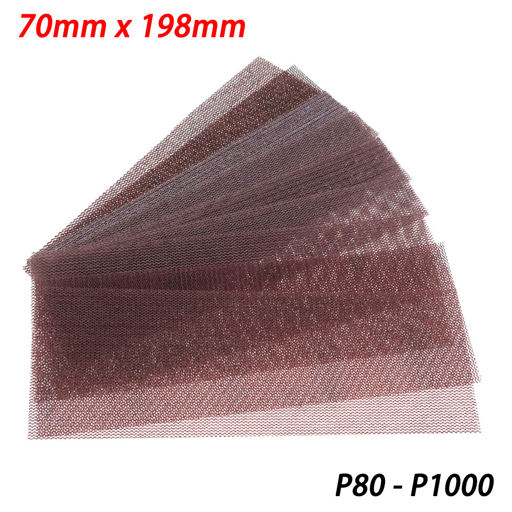 70mm x 198mm Net Sanding Strip Sanding Grid Sanding Paper Pads Grain P80 – P1000