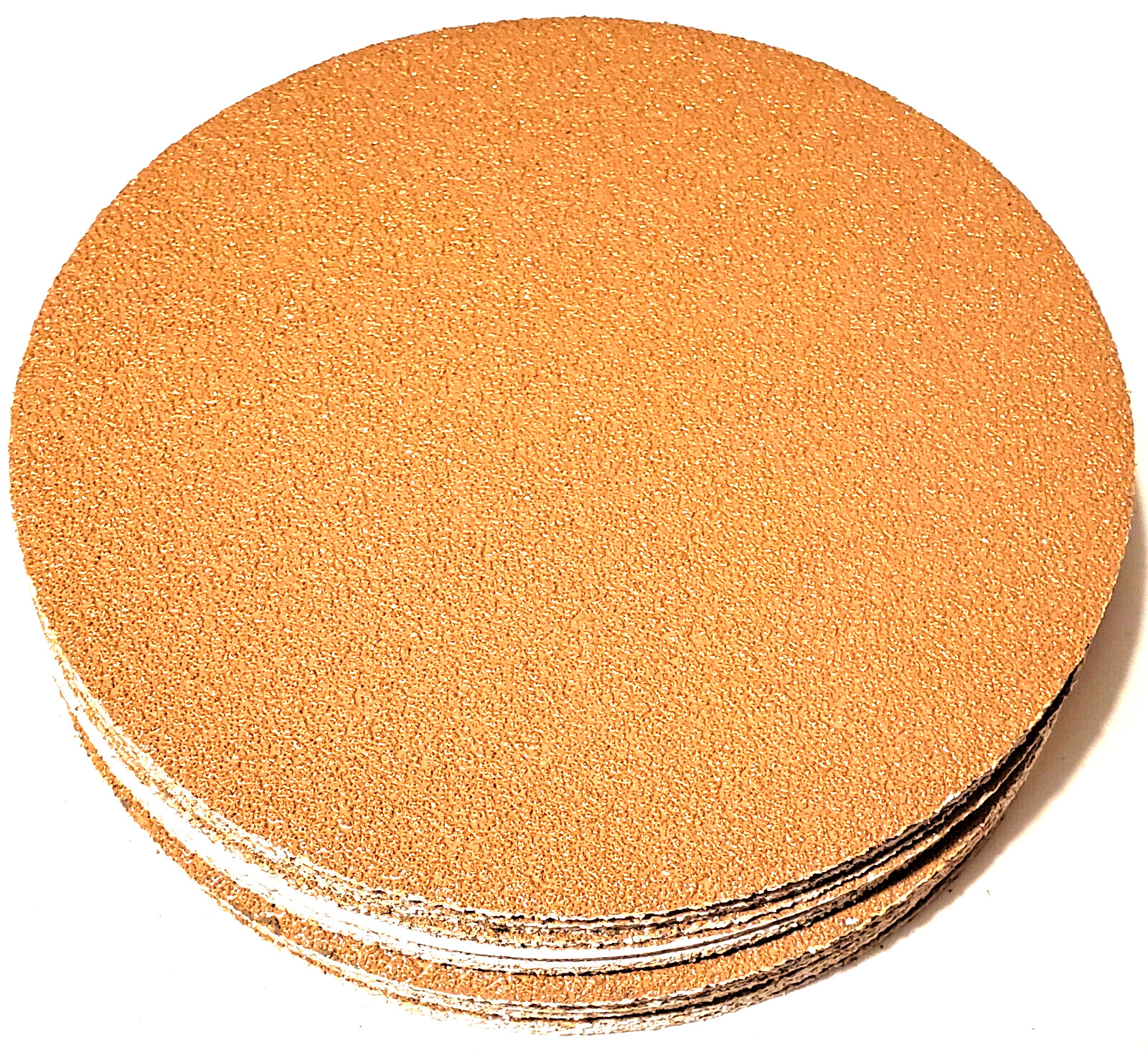 50pc 8″ PSA STICK ON SANDPAPER DISC 36 GRIT A/O Brown/Gold USA Made inch P36