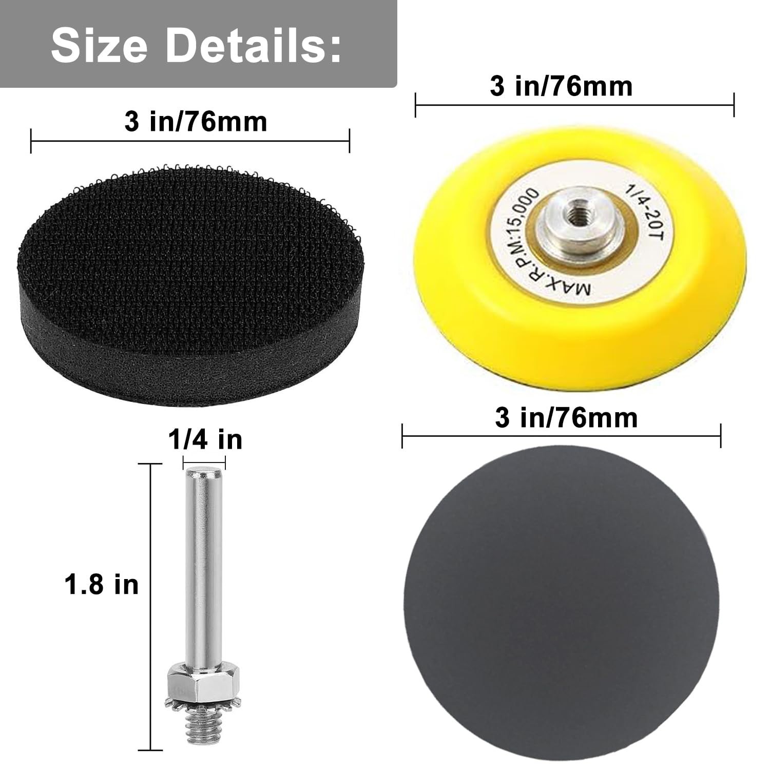 140Pcs 3 Inch Wet Dry Sanding Discs, Assorted 120 to 5000 Grit Silicon Carbid…