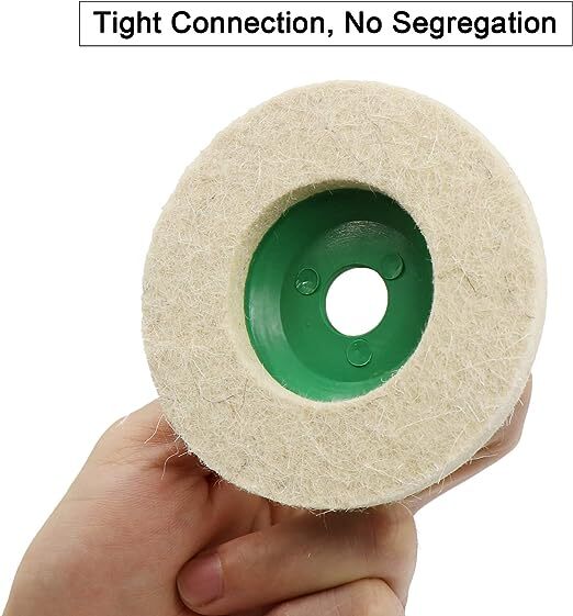 10Pcs 4″ Wool Polishing Discs Finishing Wheel Buffing Pads for 100 Angle Grinder