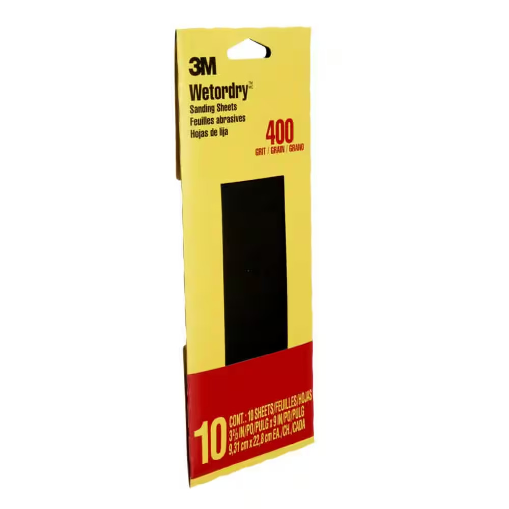 Imperial Wetordry 3.7 In. X 9 In. Super Fine 400-Grit Sheet Sandpaper (10-Pack)