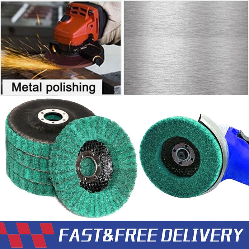 5PCS Metal Cleaning Polishing Wheel Pads 4-1/2 x7/8″ Flap Disc for Angle Grinder
