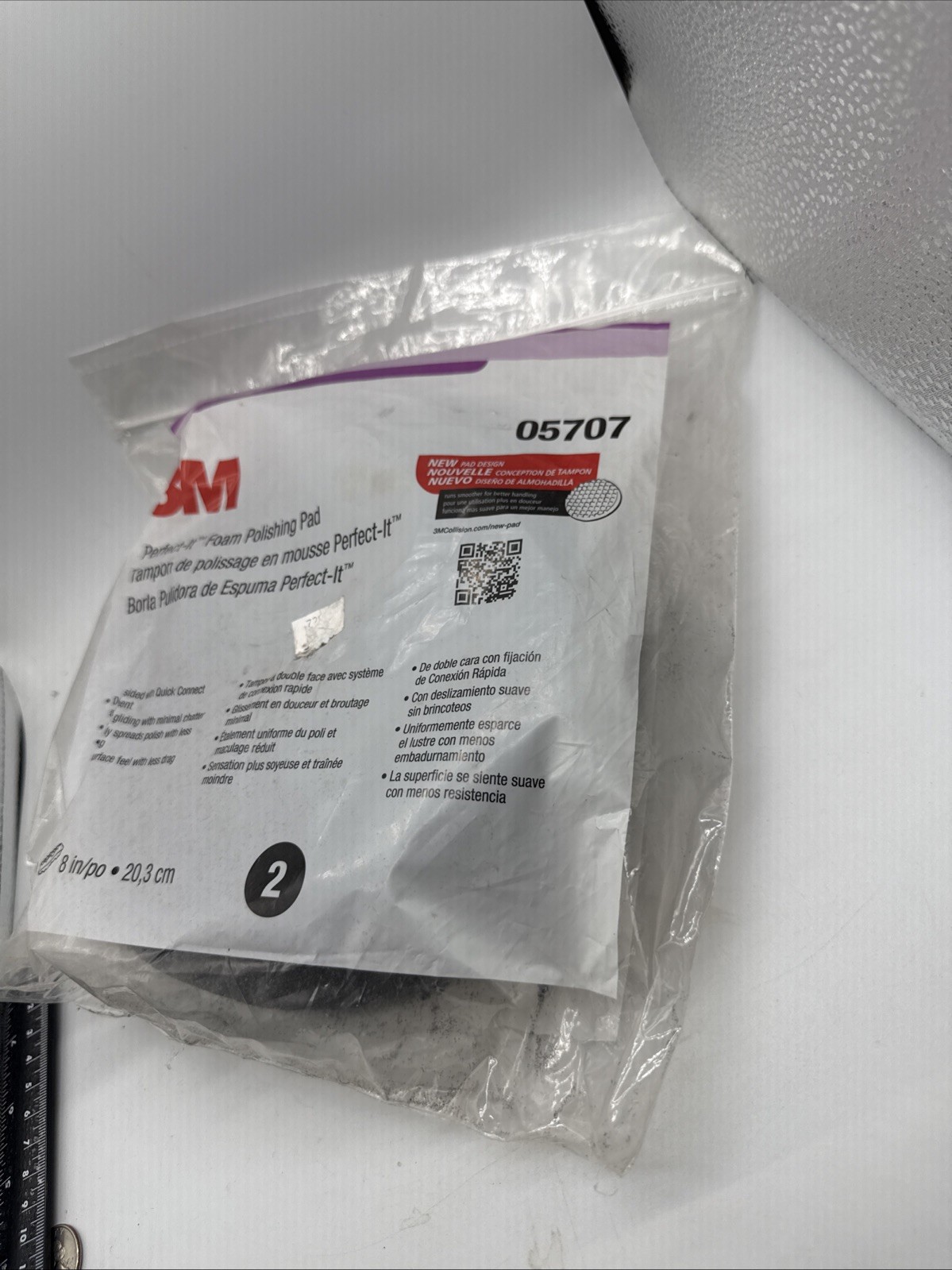 3M 05707 Perfect-it Foam Polishing Pad 8 In. Double Sided Quick Connect 5707