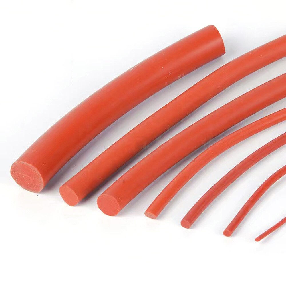 Solid Red Silicone Rubber Sealing Strip Round O Ring Cord Seal Gasket Dia 1-20mm