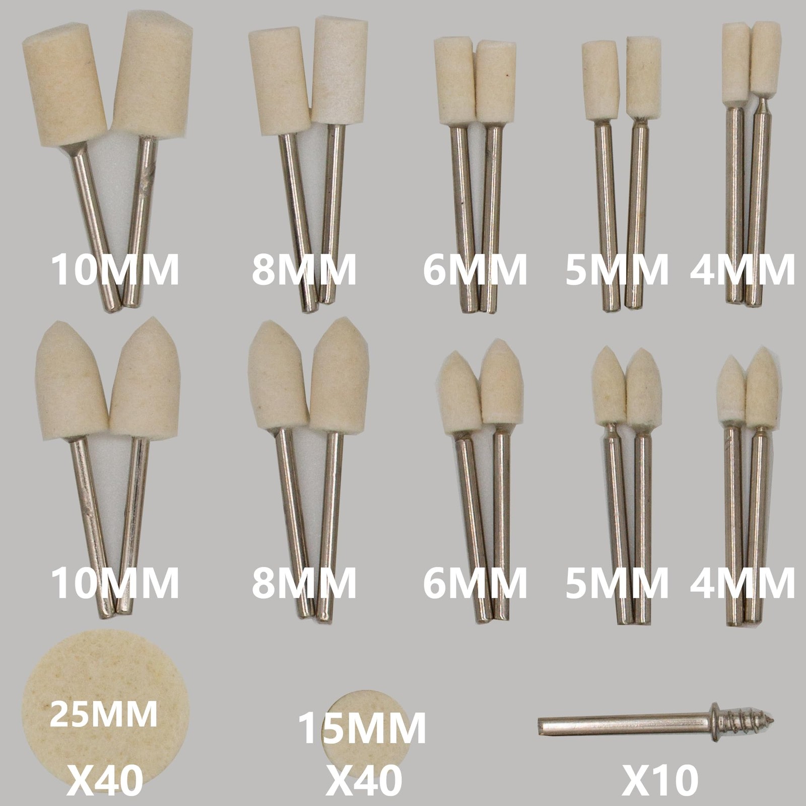 110PCS Wool Buffing Polishing Wheel for Dremel Tool Kit, Jewelry Making Tools…