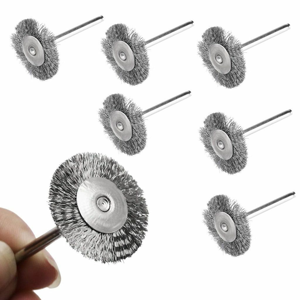 60Pc Rotary Steel Wire Brass Brush Drill Polishing Cup Wheel Set Tool for Dremel