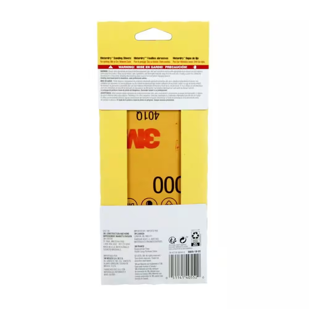 3-2/3 In. X 9 In. 2000 Grit Sandpaper (10 Sheets-pack) | Paper Carbide