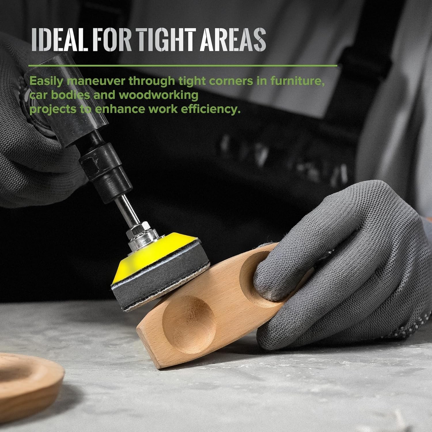 5 Pack 2 Inch Hook and Loop Sanding Pad with 1/4 Inch Shank Drill Attachment