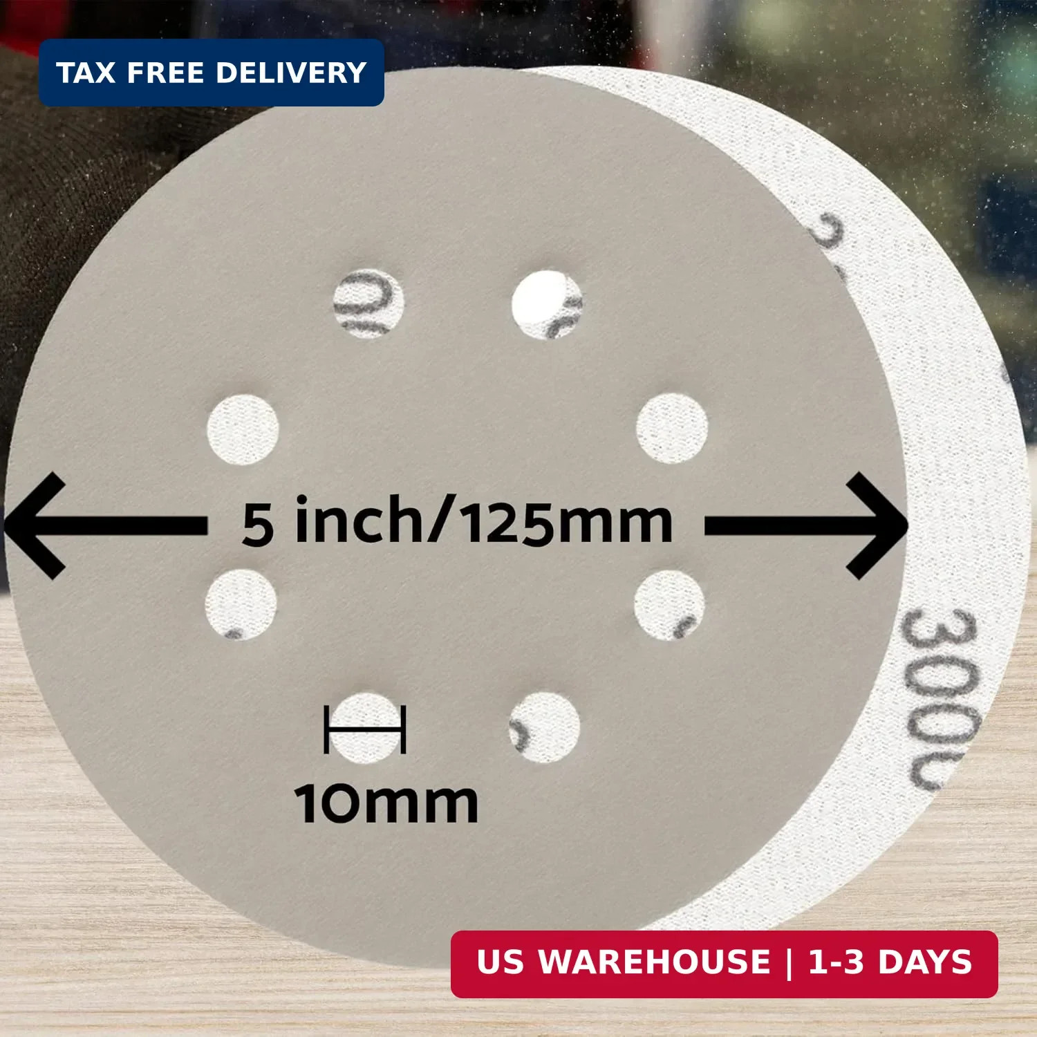 5 inch Wet Dry Sanding Discs Hook & Loop 54 pcs | 80 120 180 22