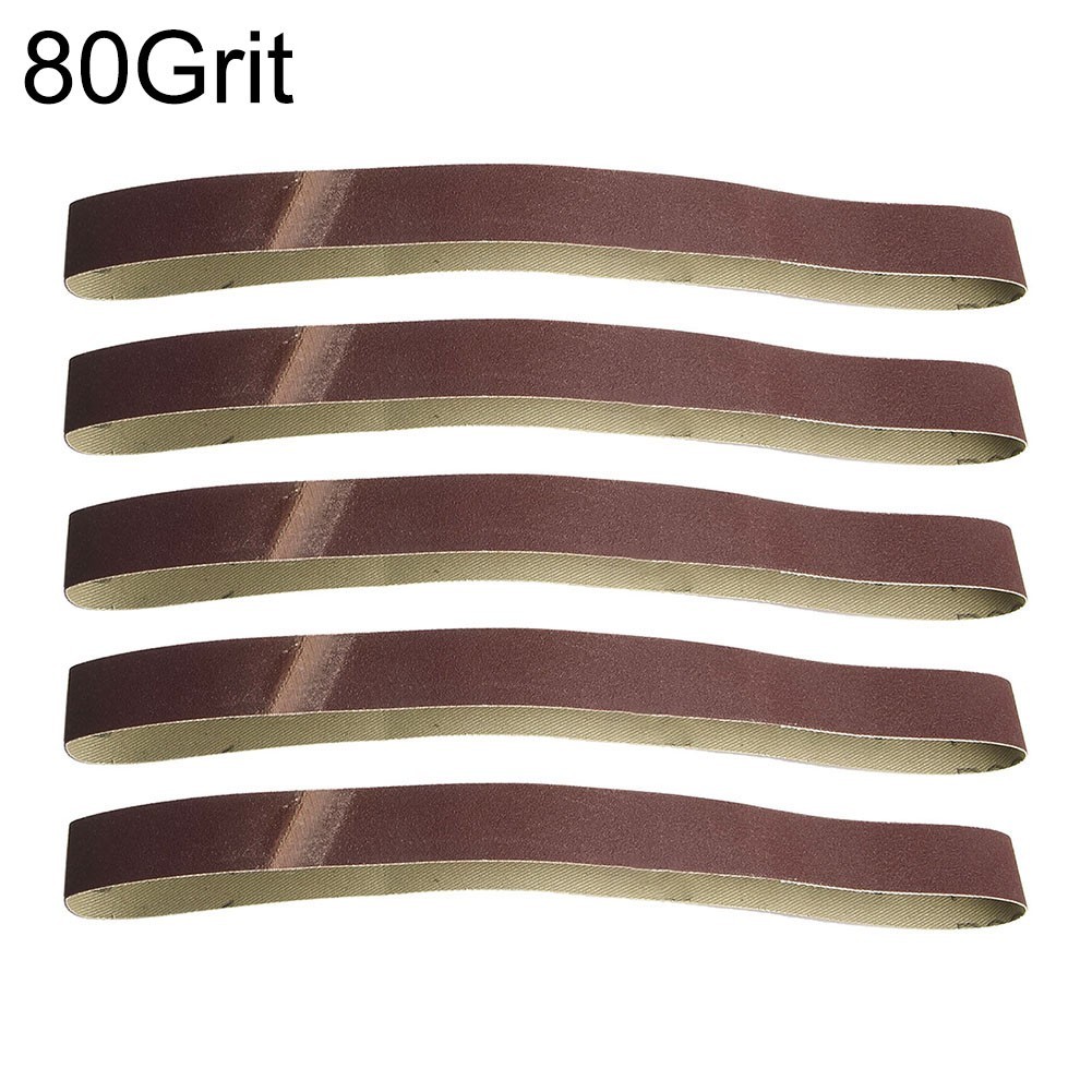 5Pc 330x10mm Sanding Belts Aluminum Oxide Grit 60 1000 for Wood Metal Grinding