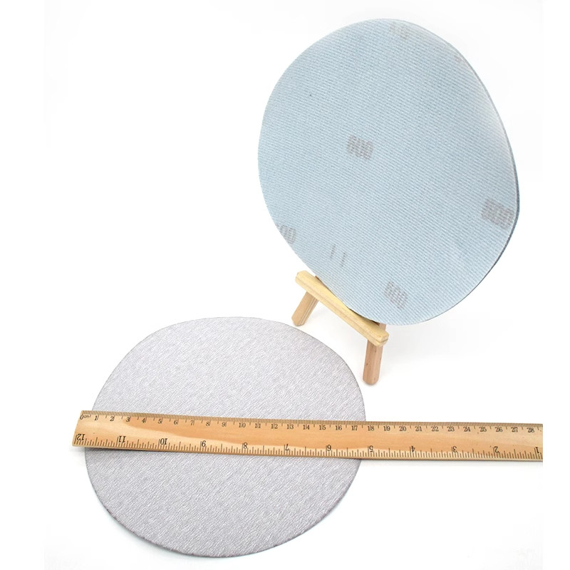 180mm-7″Inch Flocking Dry Sanding Discs Hook and Loop Sandpaper Pads White Sand