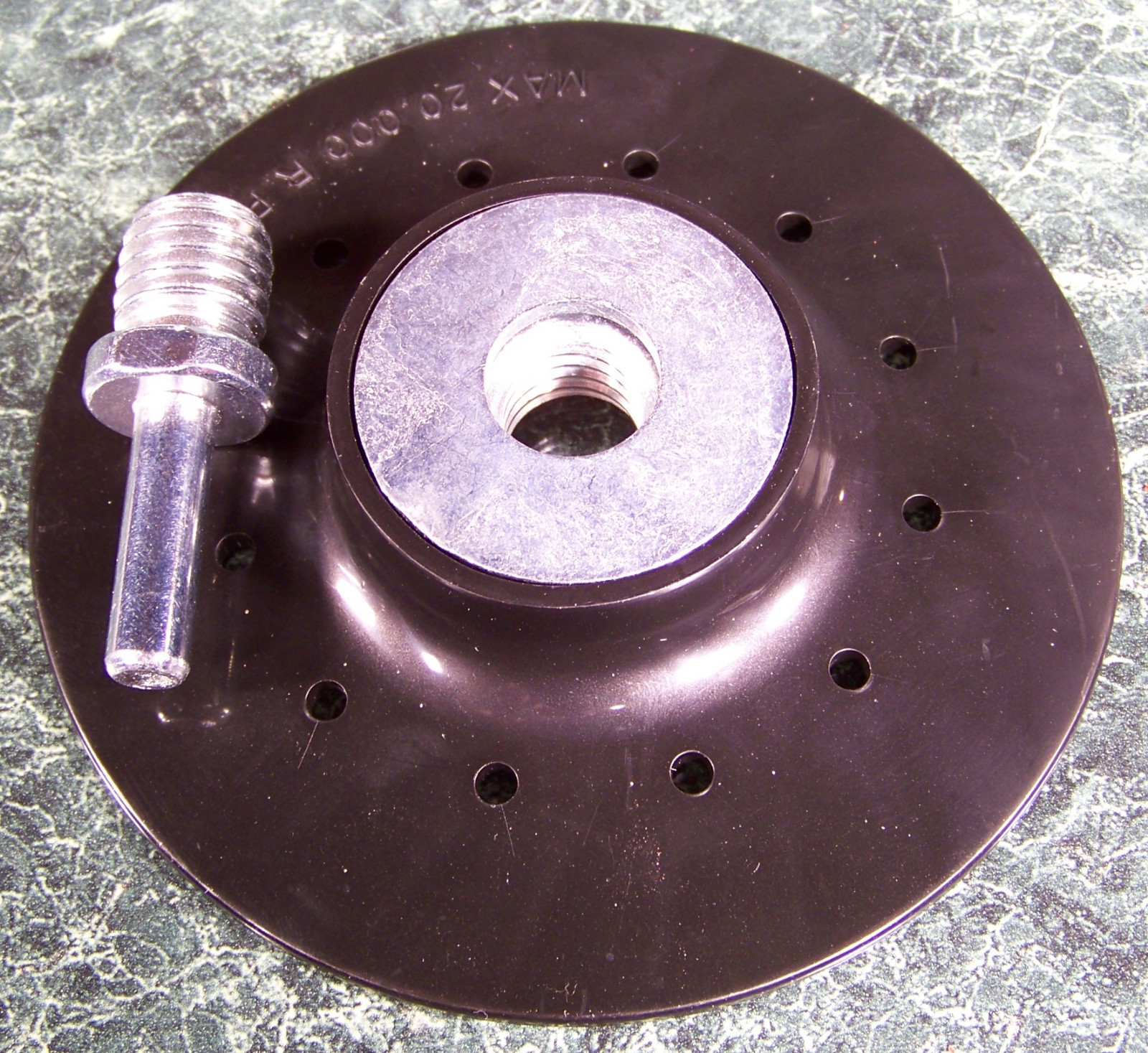 4-1/2″ 5/8″ x 11TPI Threaded BACKING PAD / DISC and 5/16″ Shaft ADAPTER 7/8 hole