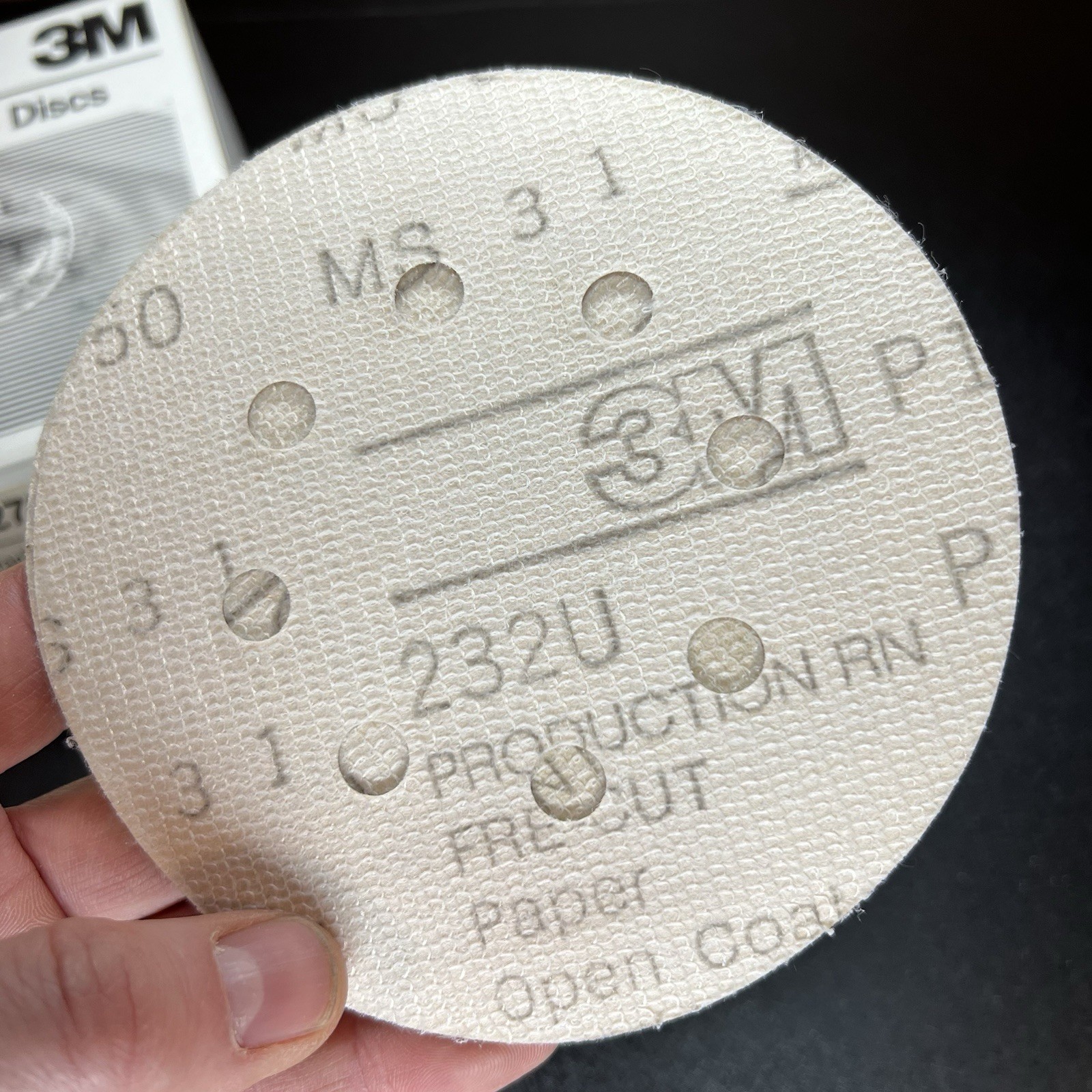 3M Abrasive Discs #82780, 232U Hookit RN Fre-Cut P150C 5″xNH, NOS box of 86/100