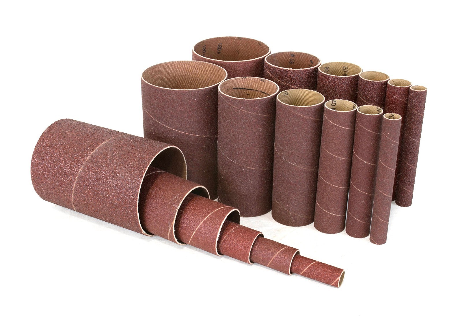 Assorted Grit Spindle Sanding Sleeves – 18 Pack for Woodworking & Finishing