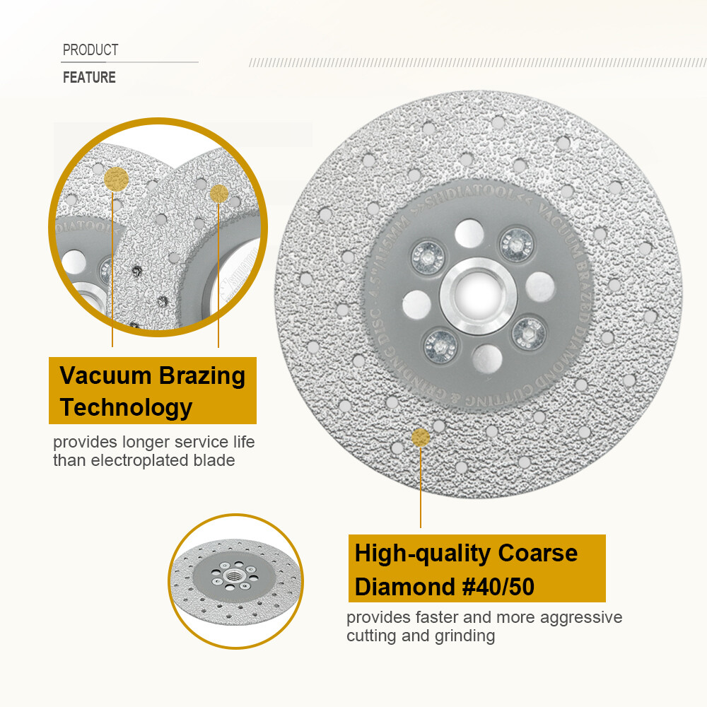 Diamond Grinding Wheel 5/8-11 Double Cutting Disc/Blade for Stone 4-5″ Saw Blade