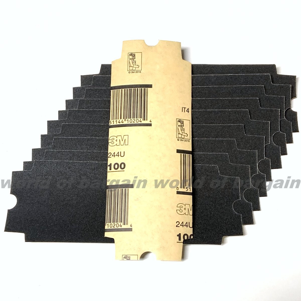10 Sheets MADE IN USA 3M Sandpaper 100 Grit Drywall Abrasives Fits Sander Block