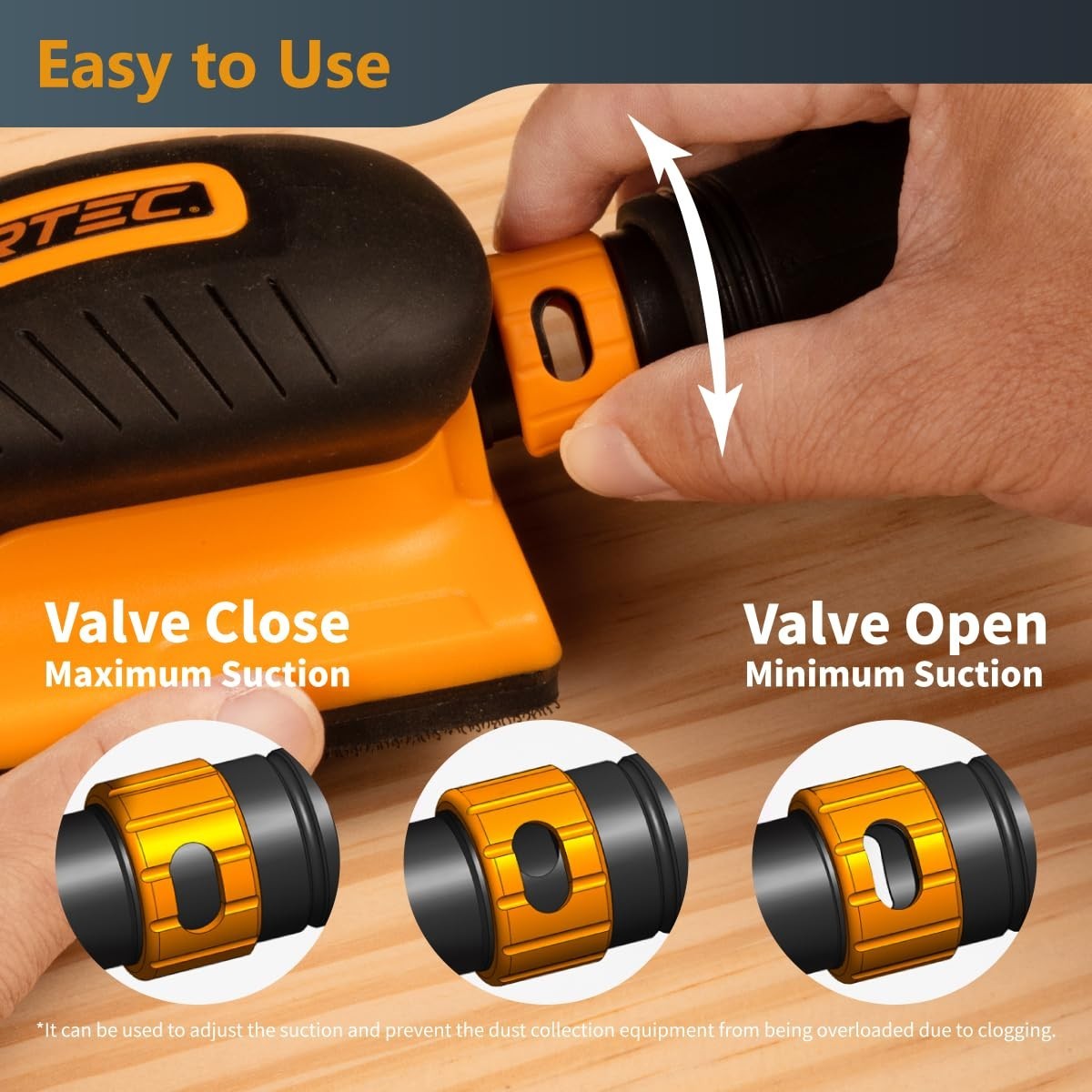 Vacuum Sanding Block Set with Dust Extraction, Hook & Loop Sandpaper – 40 to 240
