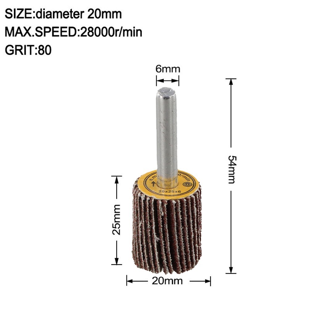 Sanding Wheel Head Polishing 1 Pcs 80/60/50/40/30/25/20/16mm Emery Cloth