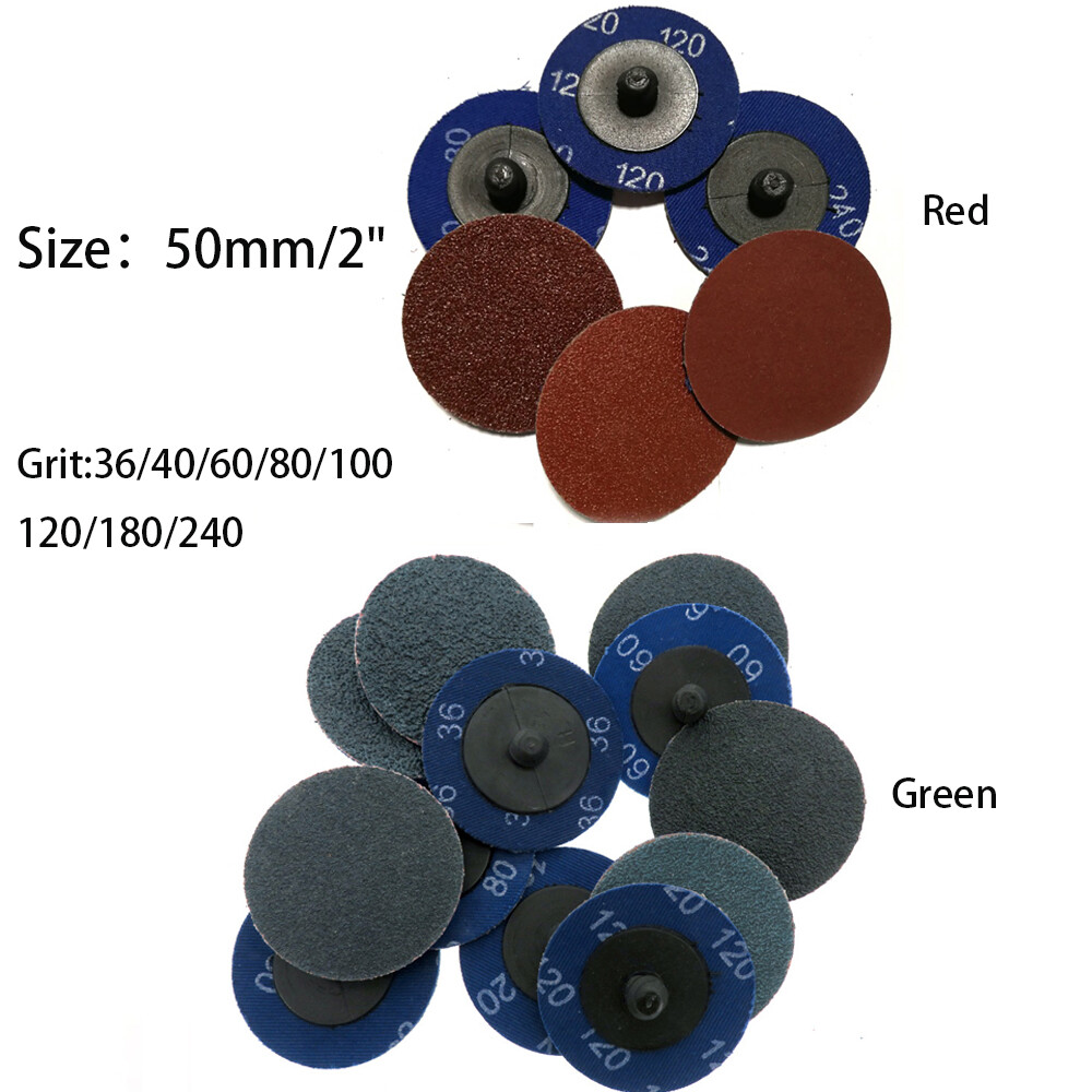 50mm 2″ Medium Type R Quick Change Sanding Discs 36-240 Grit Abrasive Roll Lock