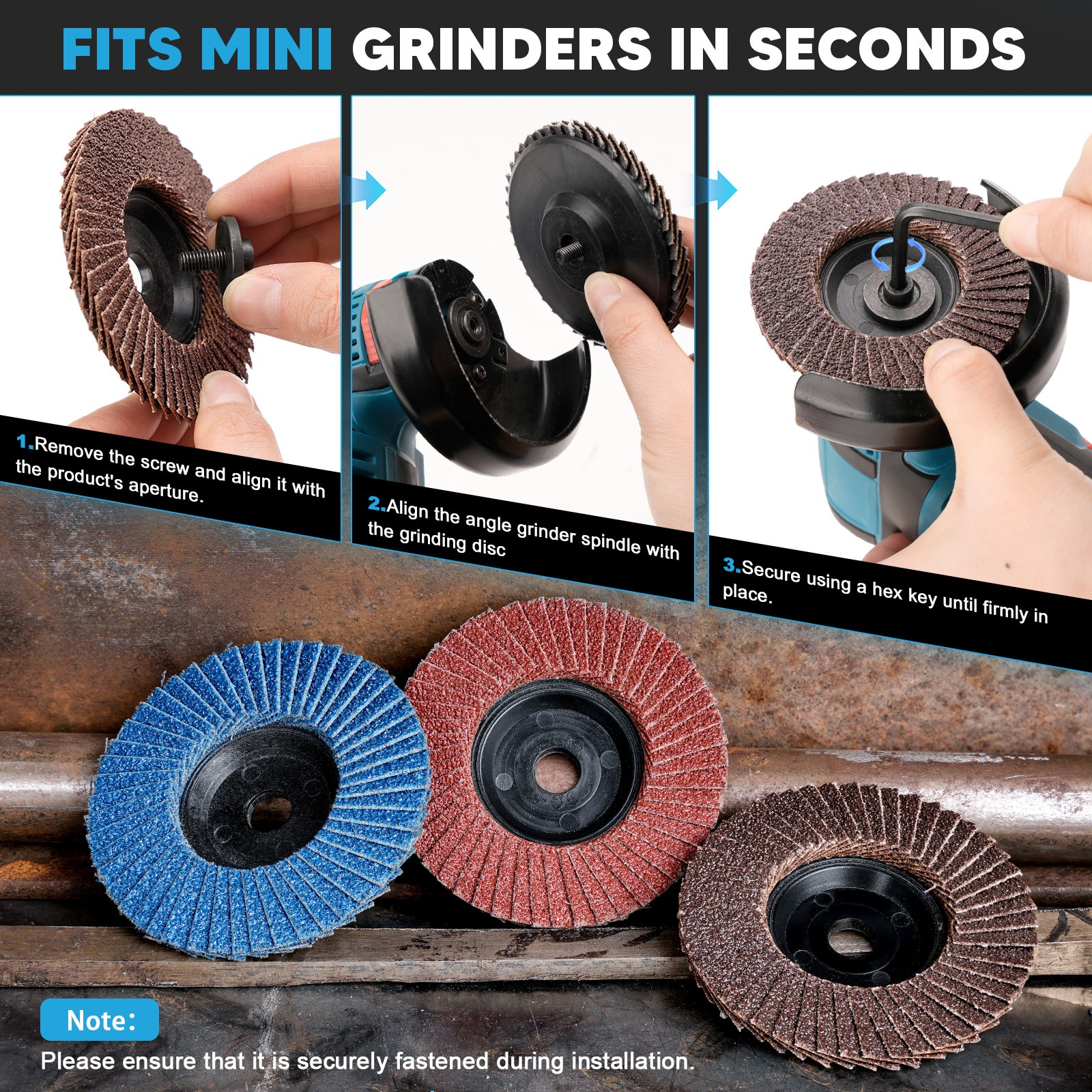 75mm Flat Flap Discs Grinding Wheel Wood Cutting Metal Grind For Angle Grinder