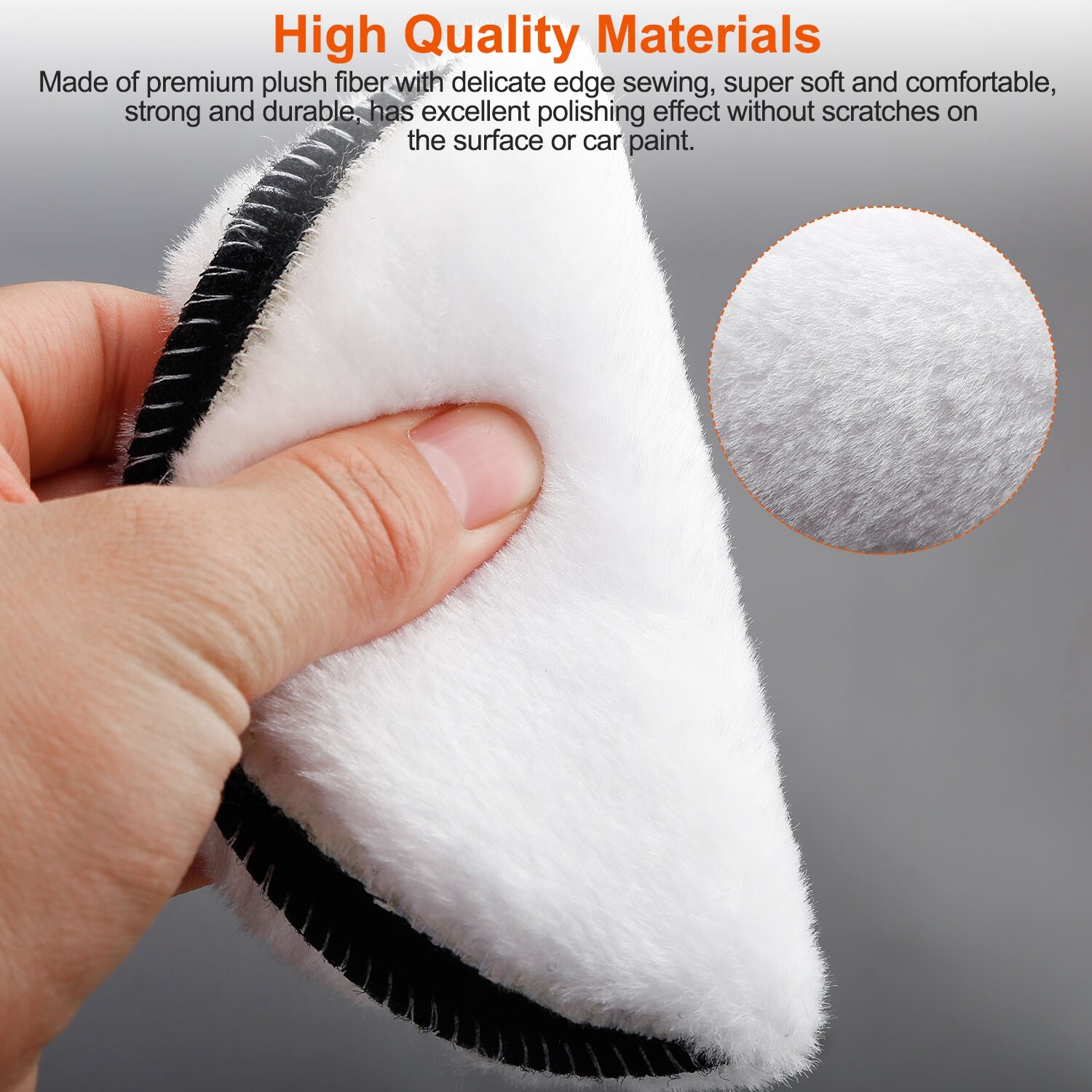 5Pcs 6″ Buffing Polishing Pads Drill Sponge Kit For Car Polisher Drill Adapter