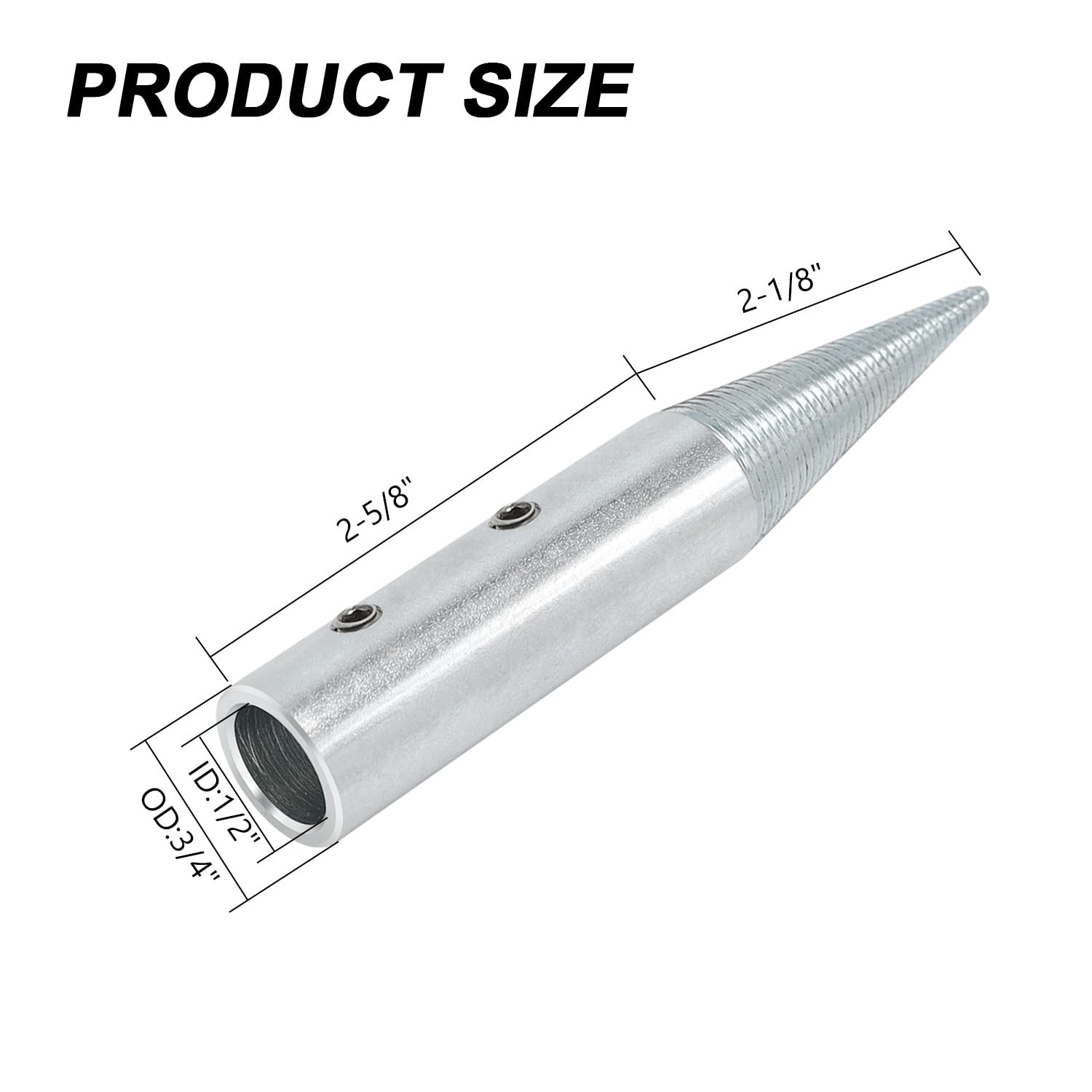 1/2″ Spindle Tapered Threaded Adapter Pair for Cloth Polishing Wheel 2 PCS