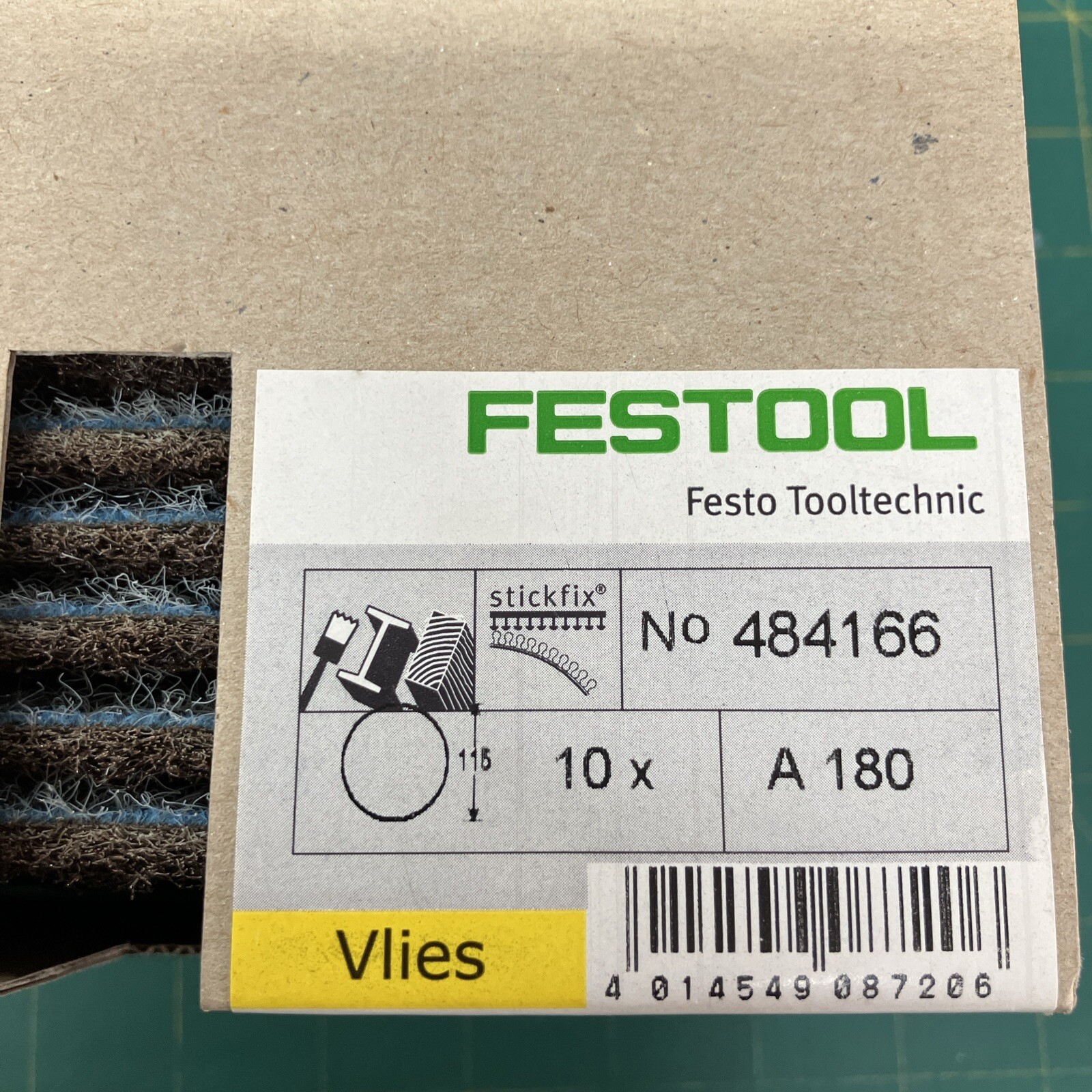 4.5” ( 115mm )Festool Abrasive A180 Vli D4.5″ 10x
