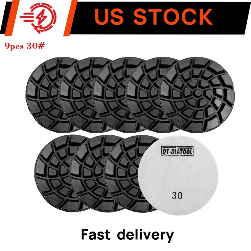 36pcs 4″/100mm Diamond Floor Polishing Pad Sanding Disc Renew Polisher Pad 30#