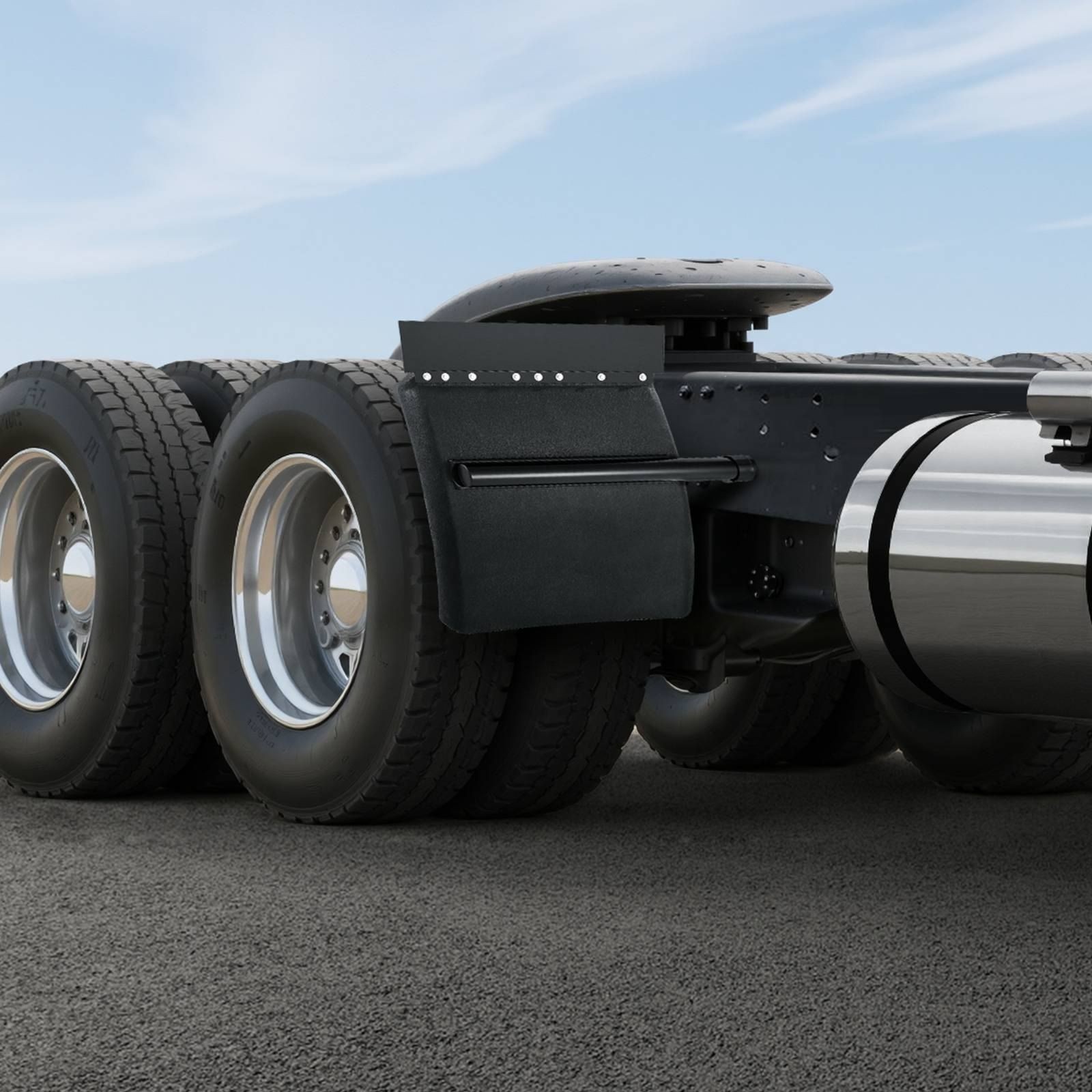 24×24 in quarter fenders for semi trucks with tube bracket mounting hardware