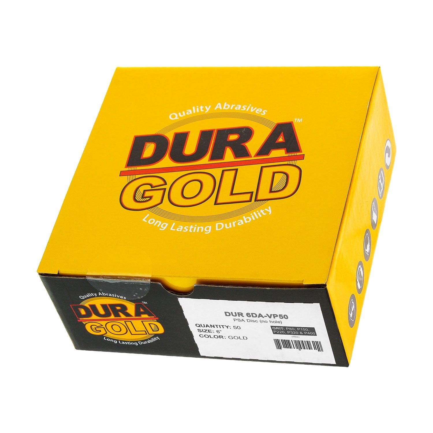 Discos De Lijado Psa Dorados De 6″ De Grano Premium 80, 150, 220, 320, 400, 10