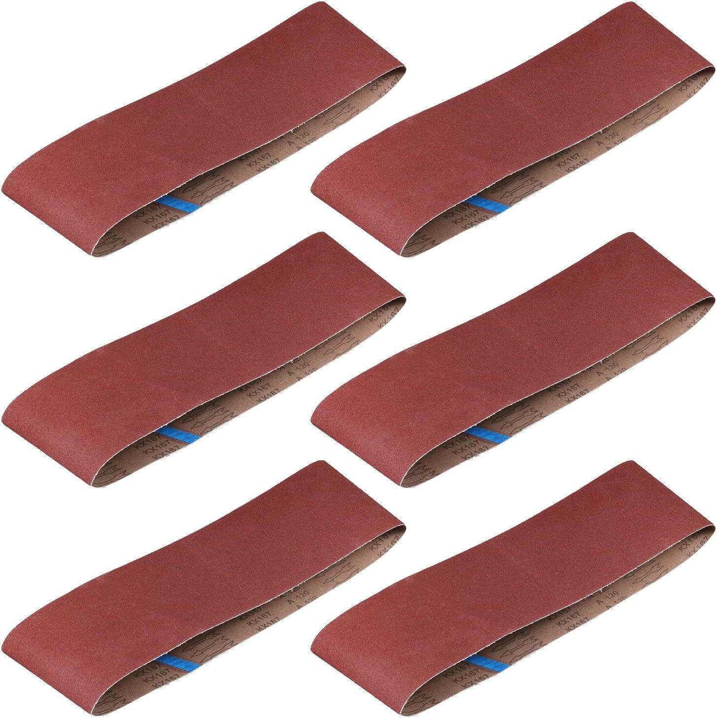 9 PCS 6 x 48 Inch AO Sanding Belts 240 Grit Belt Sander Tool For Metal Polishing