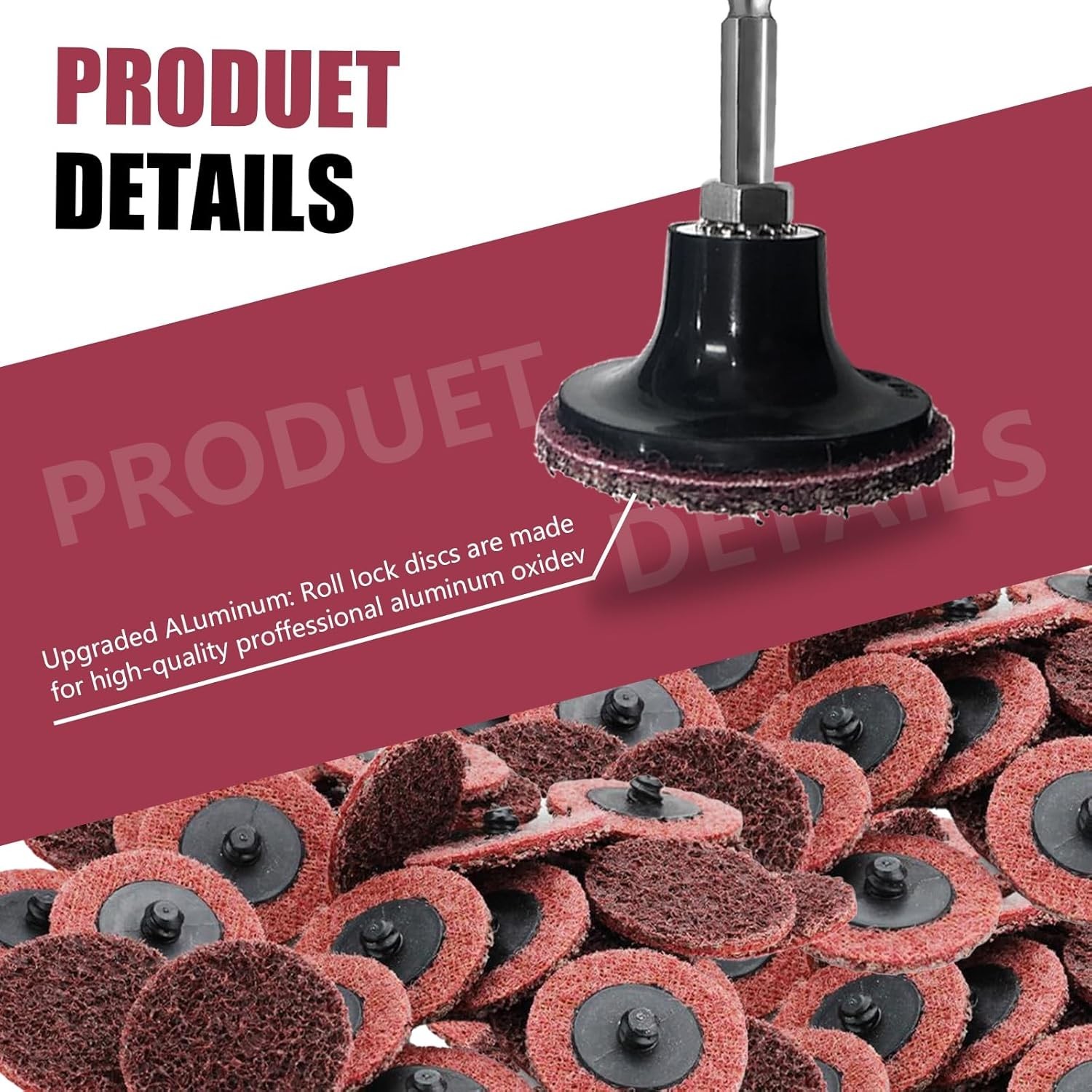 Surface Conditioning Discs 50Pcs 2 Inch Aluminum Oxide Fast Grind Rust Removal