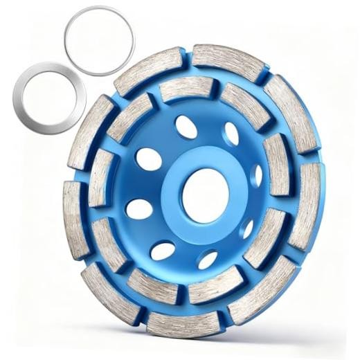 4-1/2 Inch Diamond Concrete Grinding Wheel, Double Row Heavy Duty Cup Disc