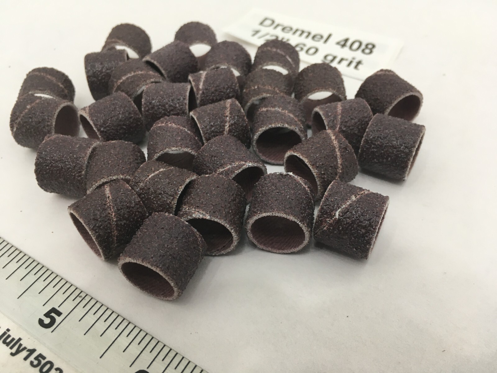(30) NEW Dremel 408 Sanding Drums – 60 Grit – 1/2″ Rotary Tool Band Sleeve