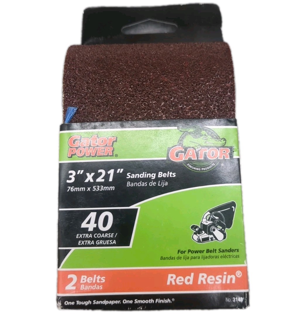 Gator 3148 3 in. X 21 in. Sanding Belts 40 Grit Extra Coarse {Q}