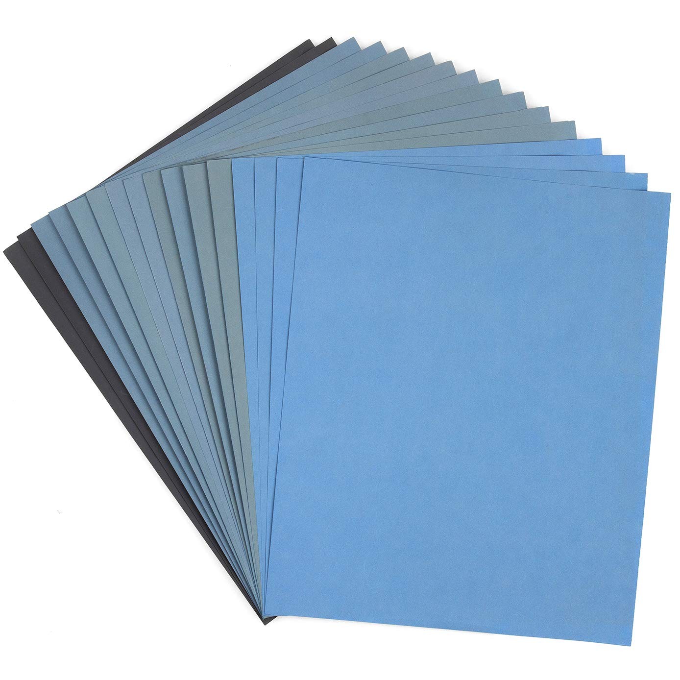 9×11 inch 16 Sheets Sandpaper Wet or Dry 2000-10000 Grit 8 Assortment Sand Paper